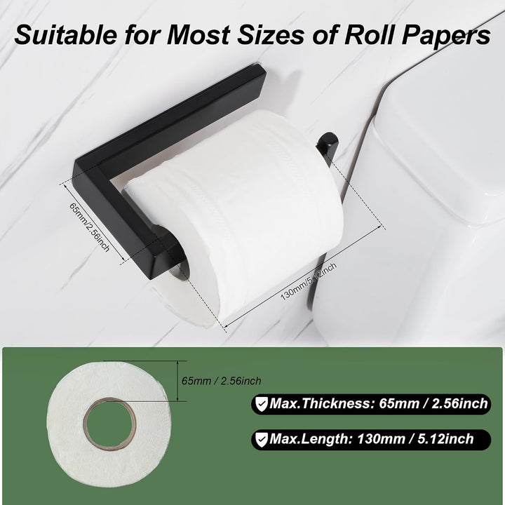 Toilettenpapierhalter Schwarz, SAYAYO Klopapierhalter Edelstahl Toilettenpapierhalter Bohren Toilet