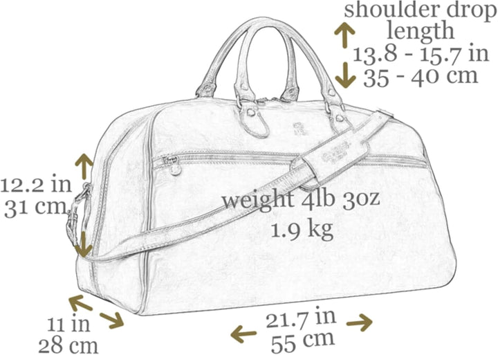 Time Resistance Reisetasche Leder Duffel Tache Vollnarbenleder Weekender Sporttasche Schwarz, Schwar