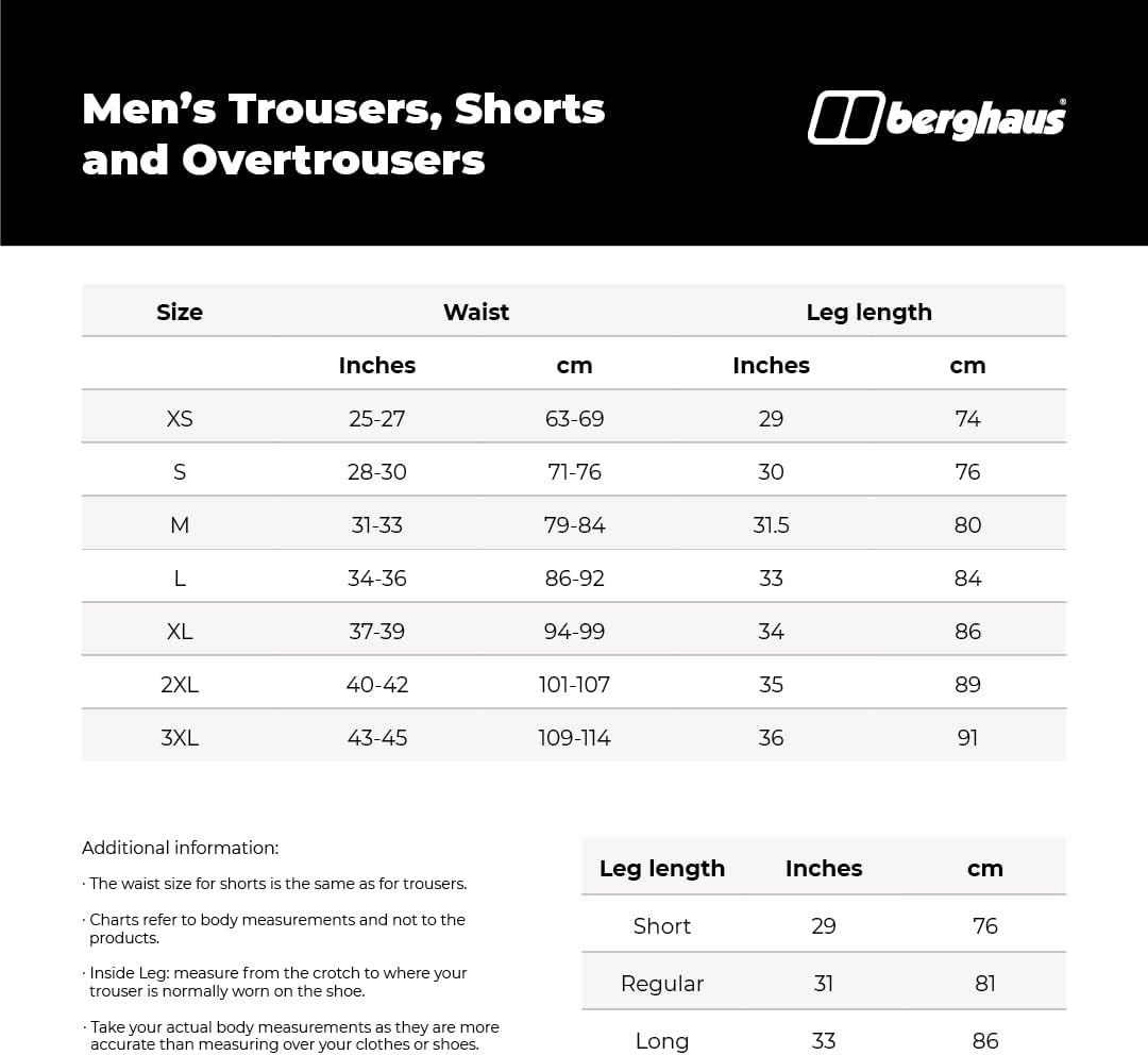 Berghaus Herren Waterproof Overtrousers Deluge Wasserdicht Atmungsaktive Überhose, Langlebige, Beque