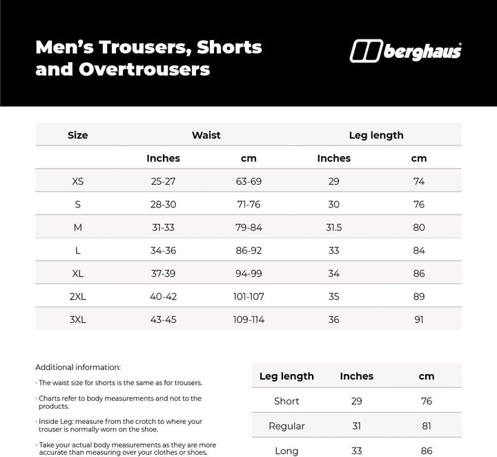 Berghaus Herren Waterproof Overtrousers Deluge Wasserdicht Atmungsaktive Überhose, Langlebige, Beque