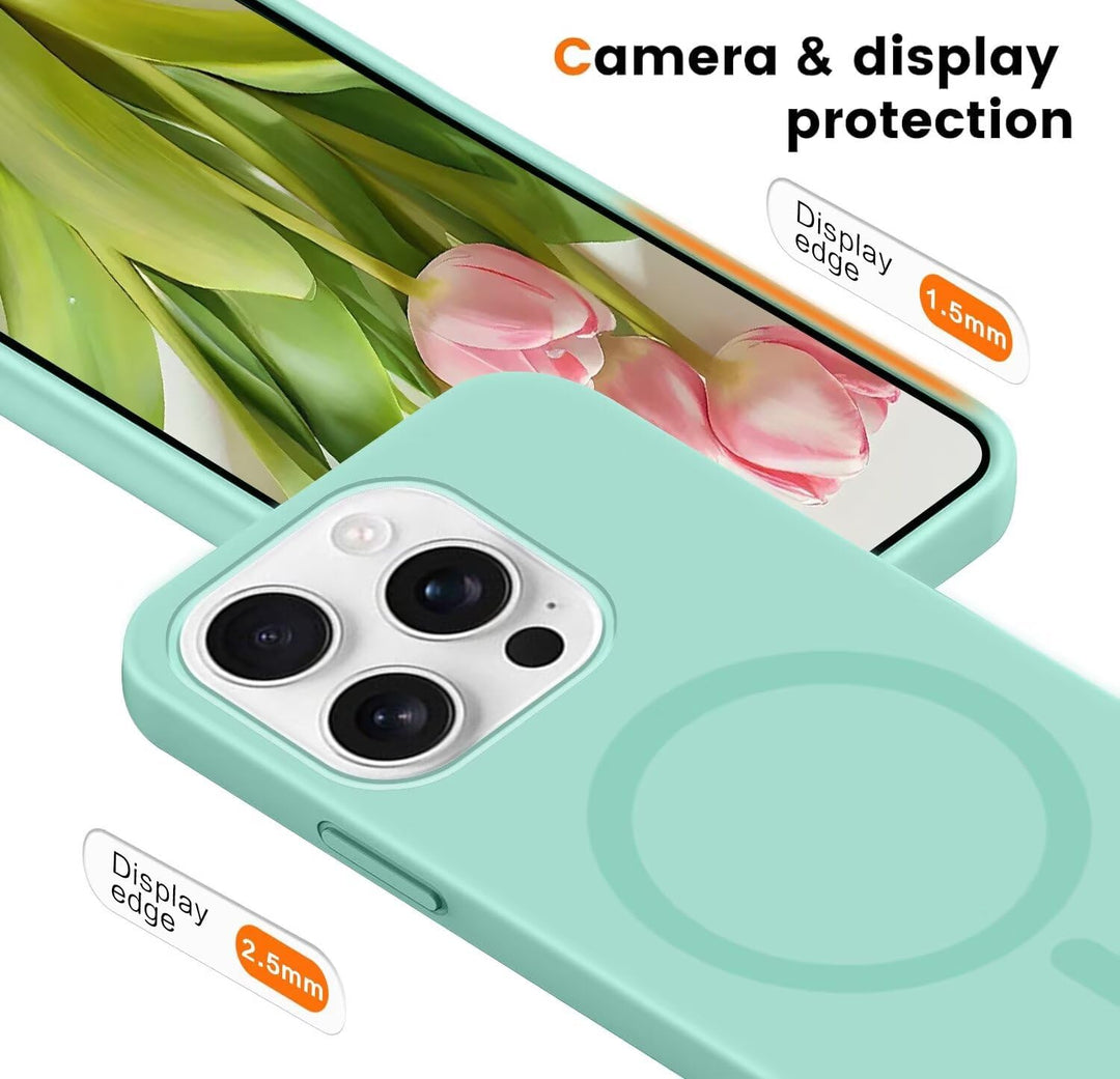 Handykette für Samsung Galaxy A72 5G Hülle mit Band [Kompatibel mit Magsafe] Flüssig Silikon Necklac