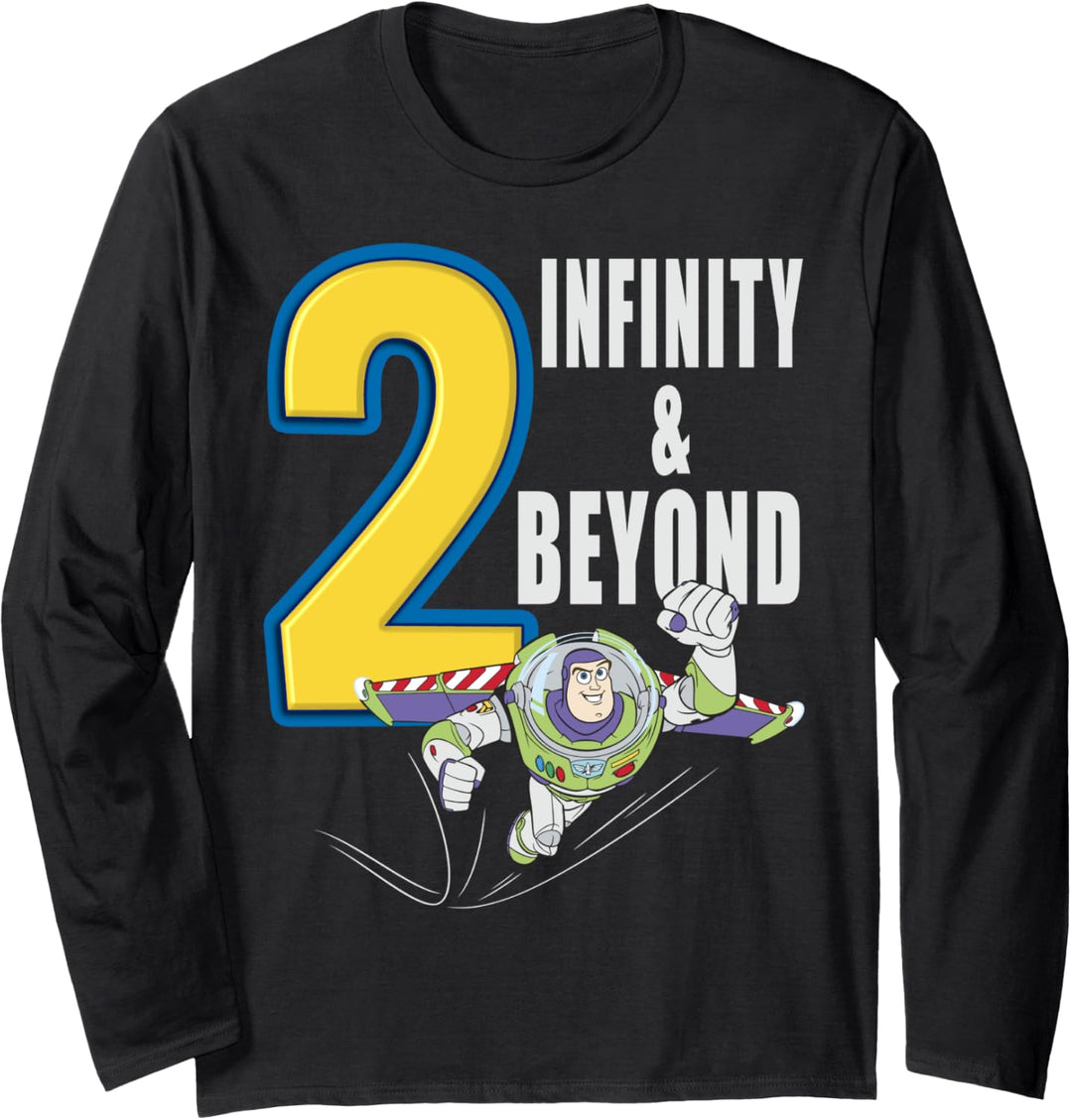 Disney Pixar Toy Story Buzz Lightyear Fly Quote Langarmshirt