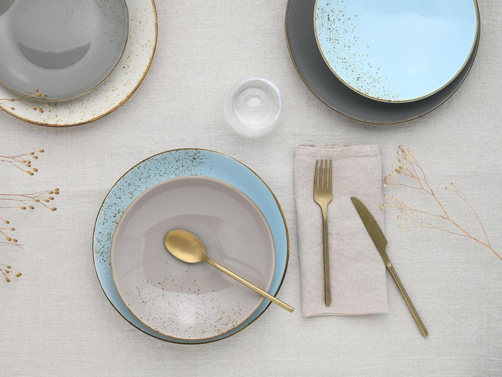 Creatable 20965, Serie Nature Collection SKANDINAVIEN, Geschirrset, Teller Set 12 teilig, Steinzeug