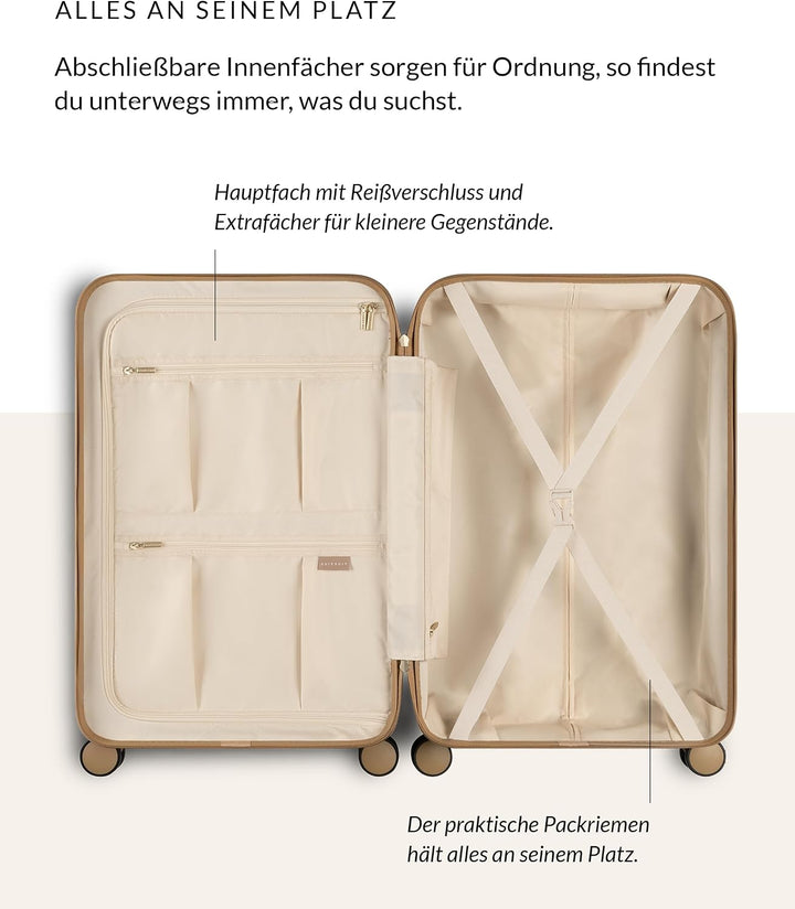 SUITSUIT Koffer Gross 66 cm - Leicht Hartschalen Reisekoffer mit Rollen - TSA-Schloss - 59 L - Fusio