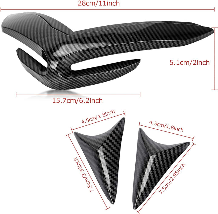PSLER® Motorrad-Frontverkleidung Nasenabdeckung für Kawasaki Z900 2017-2019 (Kohlenstoff), Kohlensto
