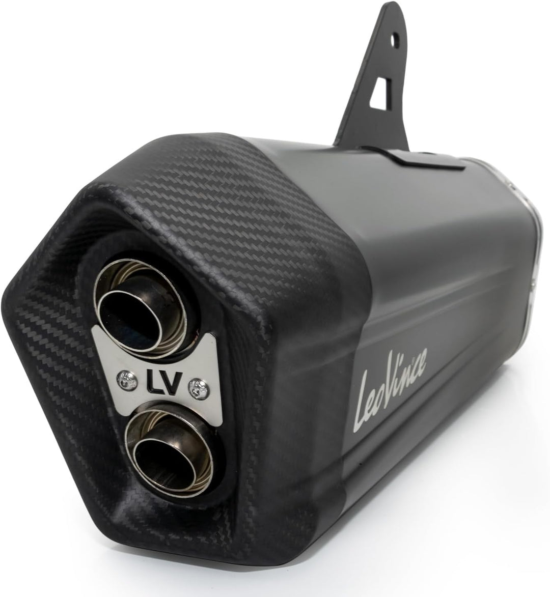 Endschalldämpfer/Auspuffanlage LeoVince SLIP-ON SBK LV-12 Black Edition, Edelstahl schwarz, Carbon K