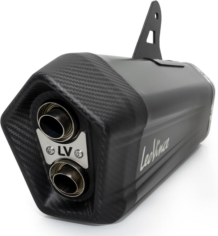 Endschalldämpfer/Auspuffanlage LeoVince SLIP-ON SBK LV-12 Black Edition, Edelstahl schwarz, Carbon K