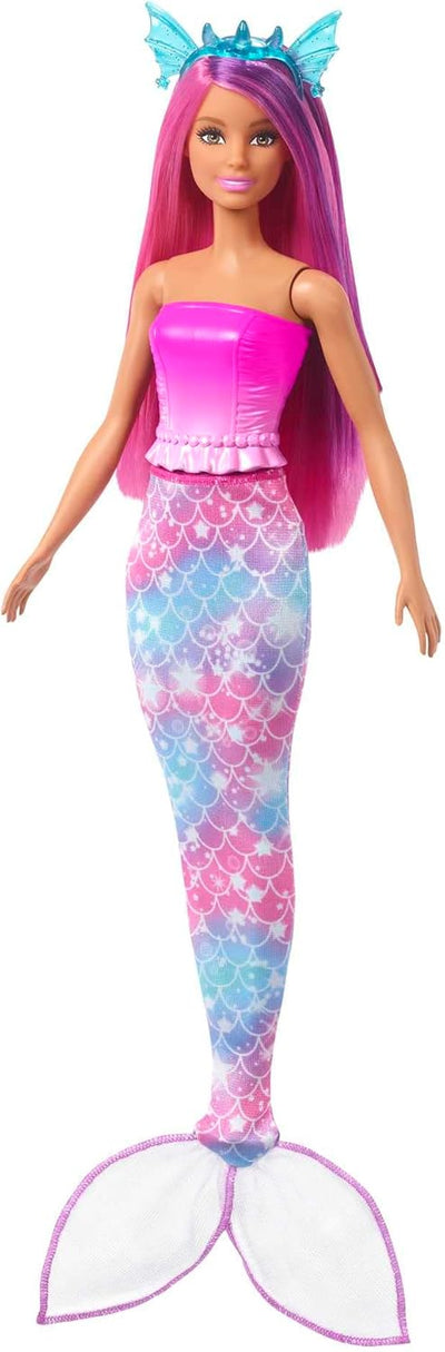 Barbie Dreamtopia Barbie-Puppe mit Barbie-Kleidung, mit Zubehör, Meerjungfrauenschwanz und Baby-Einh