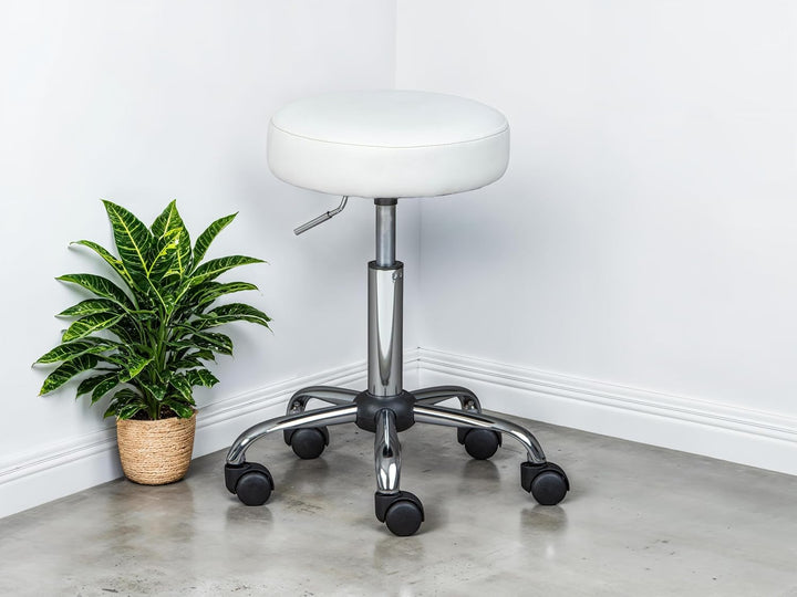 Inter Link – Drehhocker auf Rollen – Höhenverstellbar 50 – 66 cm– Rollhocker – Arbeitshocker – Sitzh