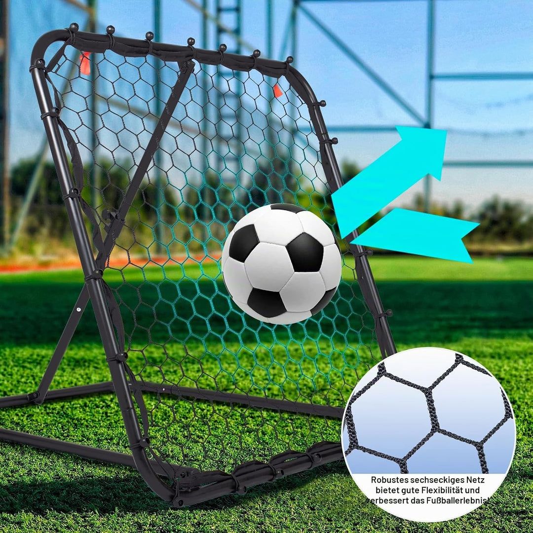 Leogreen Rebounder für Fussball, Fussball Rebounder Jugendlich, Teleskopische Stufenlose Einstellung