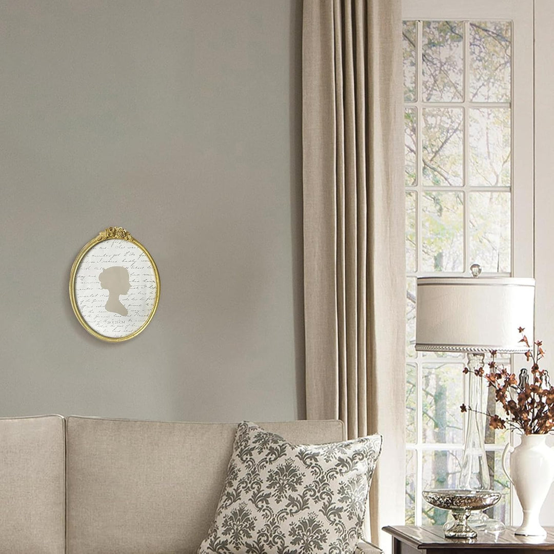 Sunlit Vintage Bilderrahmen, 20,3 x 25,4 cm, oval, antiker Bilderrahmen mit Glasfront, Luxus-Foto-Di