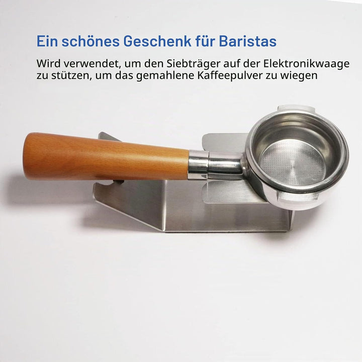 Kaffee Siebträger Halter und Tamper Station, Edelstahl, für 51-58 mm, Bodenlos