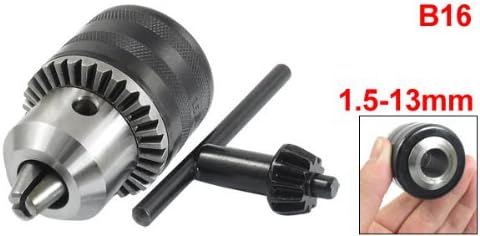 sourcing map A13030400ux0464 Schlüssel Typ 1.5-13mm Kapazität B16 Konische Bohrung Bohrfutter