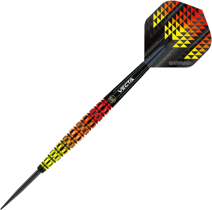 WINMAU Firestorm Flame Professionelles Wolfram-Dart-Set mit Flights und Schäften (Shafts) 23 g Konis