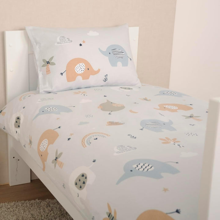 Herding babybest Bettwäsche Elephants, Kopfkissenbezug ca. 40 x 60 cm mit Hoteleinschlag, Bettbezug