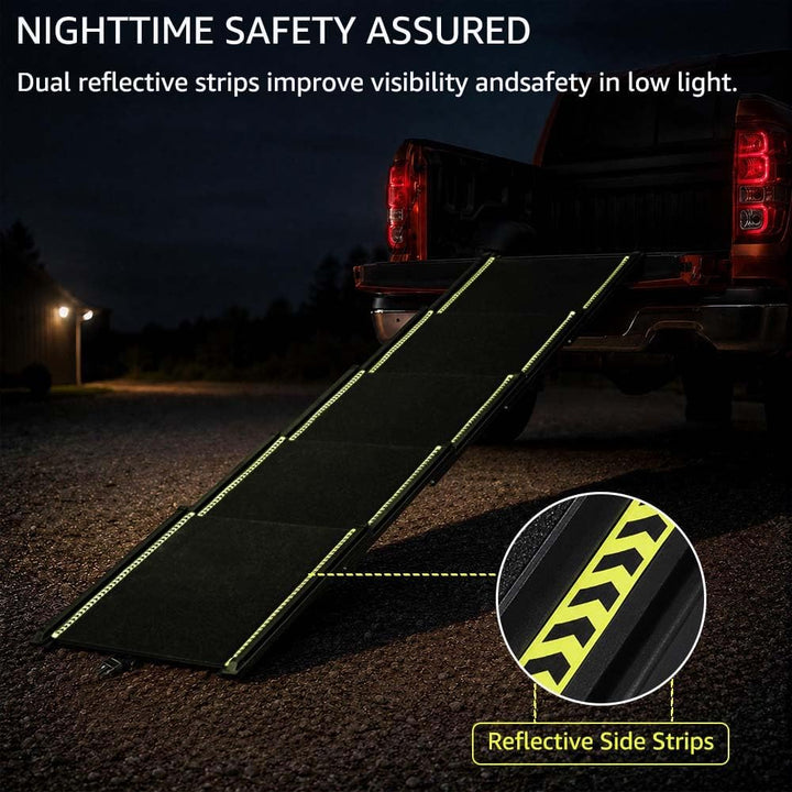 unipaws 220cm Extra Lange Teleskop Hunderampe für Auto, SUV &amp; LKW, 51cm Breite Tragbare Haustierramp