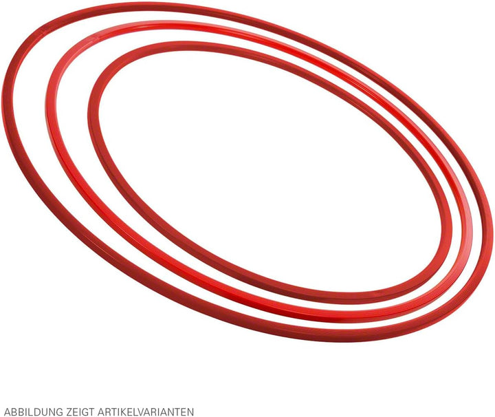 Gymnastikreifen aus Kunststoff, 4er-Set, ø 60 cm Rot, Rot