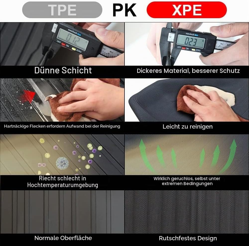 BestEvMod Für Ioniq5 Allwetter Fussmatten Zubehör XPE Anti-Hochtemperatur Geruchsfreie Auskleidung F