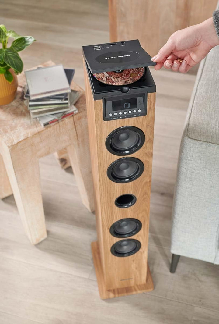 THOMSON BOISDS122CD Multimedia-Tower mit CD-Player, natur