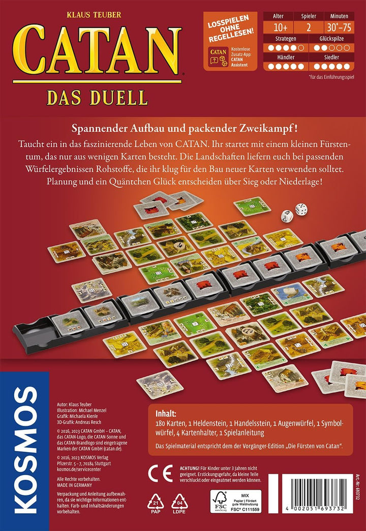 KOSMOS 693732 Catan - Das Duell, Spiel mit Karten fürgenau 2 Spieler, Spiel für 2 Personen, Gesellsc