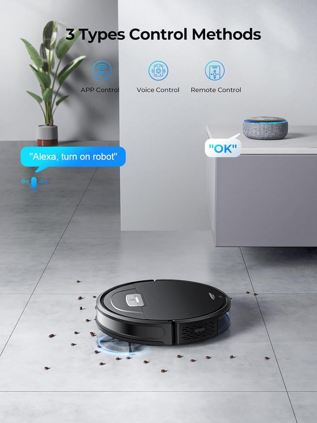Laresar Clean Saugroboter mit Wischfunktion, 4500Pa Saugrobotert, 3 in 1 Staubsauger Roboter funktio