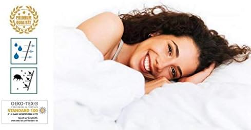 allsaneo Premium Reiselaken extra leicht und weich 180x260 cm, weiss, Allergiker Milbenschutz, aller