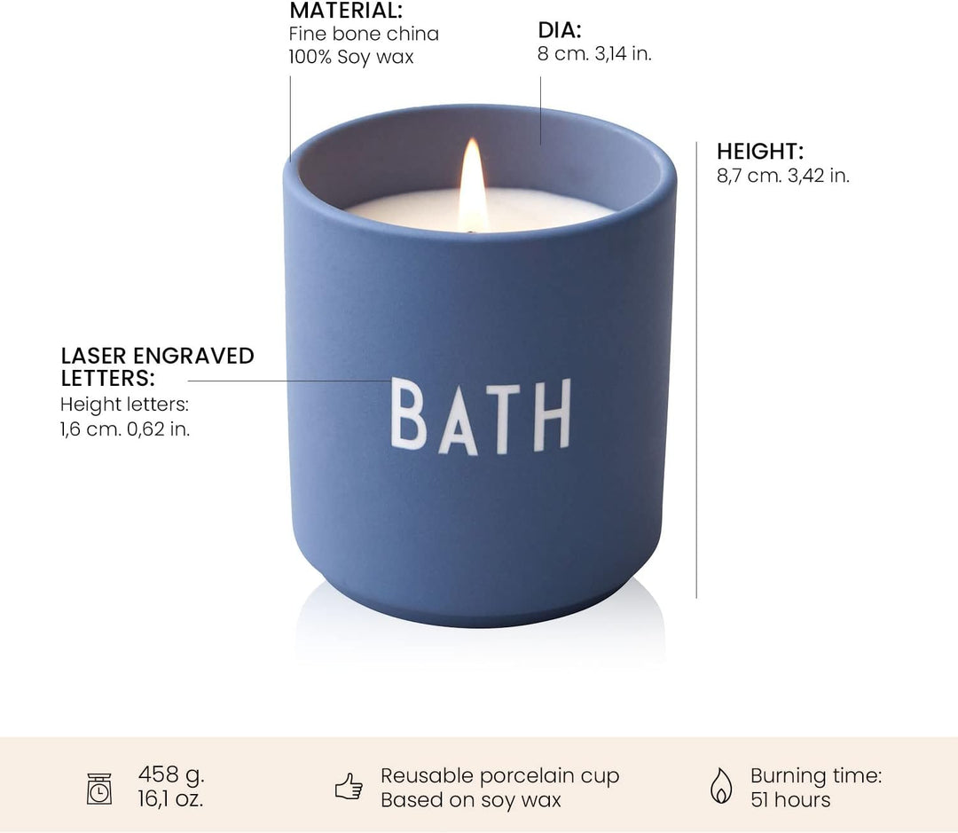 Design Letters duftkerzen im glas gross | duftkerze aus 100% Sojawachs et Brenndauer bis zu 51 Stund