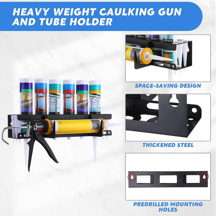 Caulking Tube Storage Rack, Silicone Tube Storage Holder, Hand Caulking Tube Rack, Caulking Tube Wal
