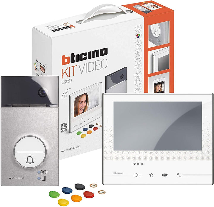 BTicino, Flex ONE 2-Draht Videosprechanlagen WLAN Set, Classe 300 X13E mit 7" Touchscreen, 105° Weit