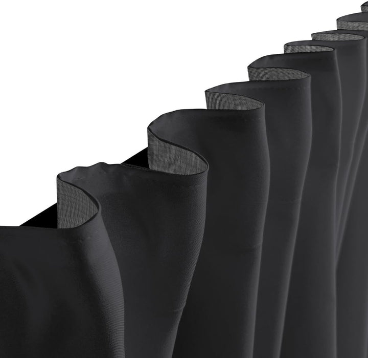 Rollmayer Vorhänge mit Tunnelband Kollektion Vivid (Dunkel Grafit 61, 135x260 cm - BxH) Blickdicht U
