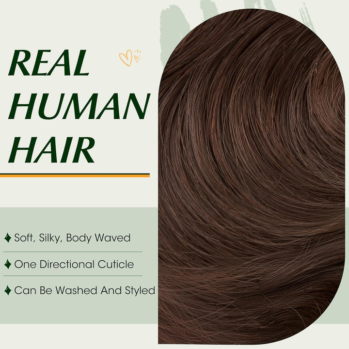 Elailite Haartressen Echthaar Sew in Bündel Hair Extensions Tressen Haarverlängerungen Brasilianisch