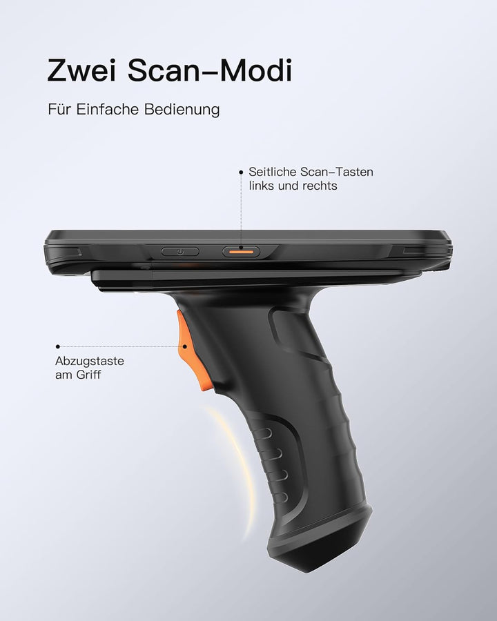 Inateck Android 12 Barcode Scanner PDA, 6" Full-Touchscreen, Mobiler Computer Handheld, 1D/2D/QR, Ze