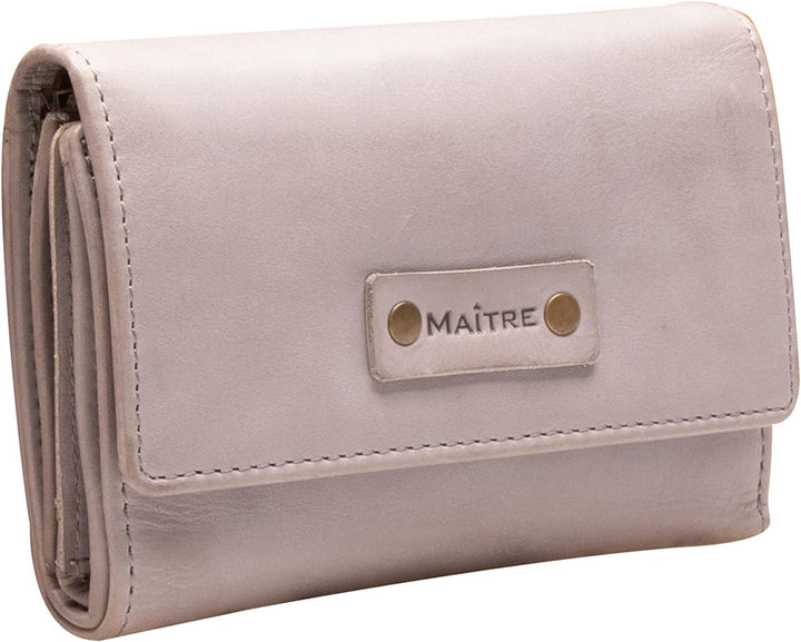 Maitre - Steinbach Doris Purse mh12f Hellgrau 14X10 Farbe:hellgrau / Material:cotton,cow Leather, 14