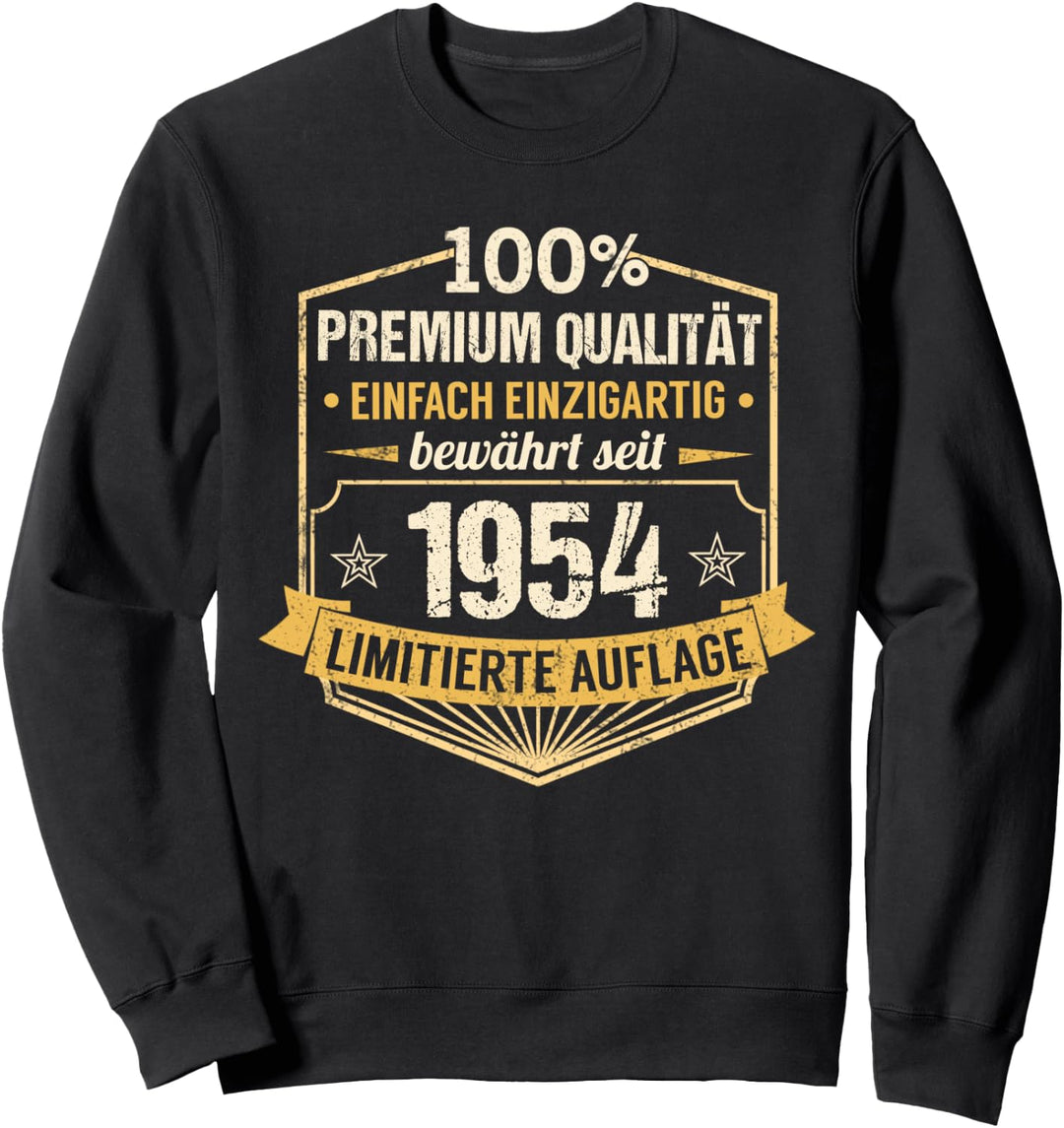70. Geburtstag Mann Frau 70 Jahre 1954 Deko Lustig Geschenk Sweatshirt