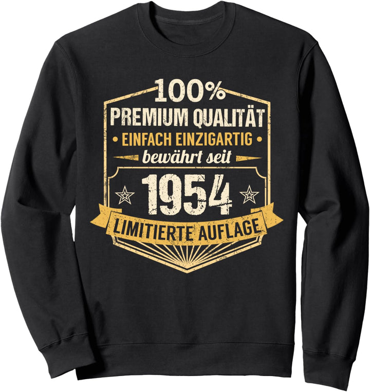 70. Geburtstag Mann Frau 70 Jahre 1954 Deko Lustig Geschenk Sweatshirt