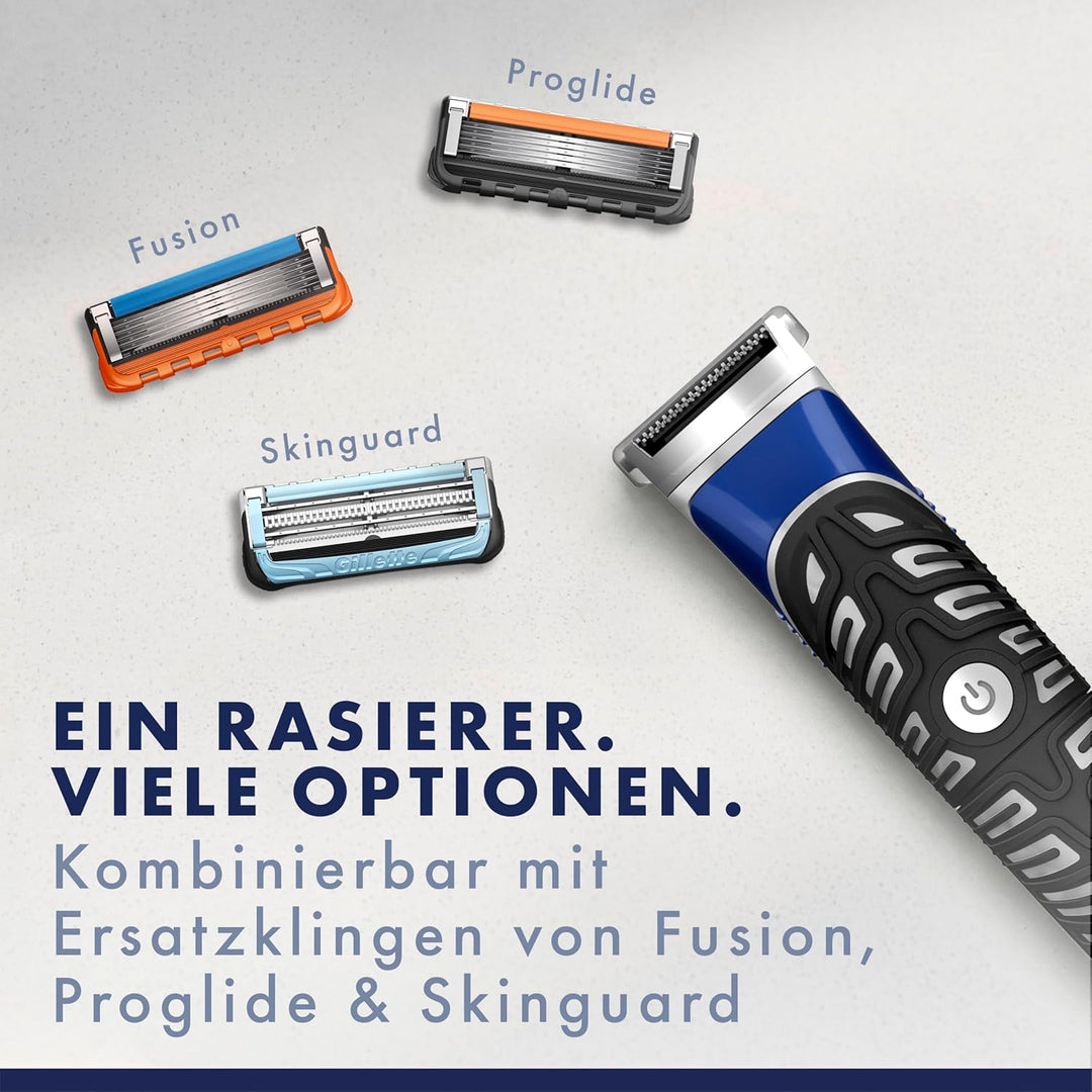 Gillette Fusion 5 Styler Rasierer Herren, Barttrimmer + Rasierklinge + 3 Kammaufsätze, Geschenk für