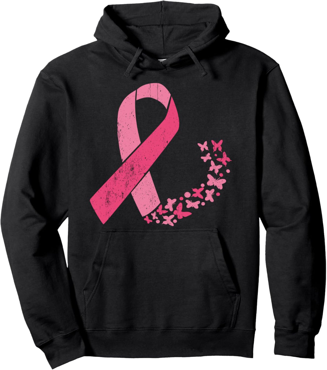 Brustkrebs Awareness Schmetterlinge Geschenk Pullover Hoodie