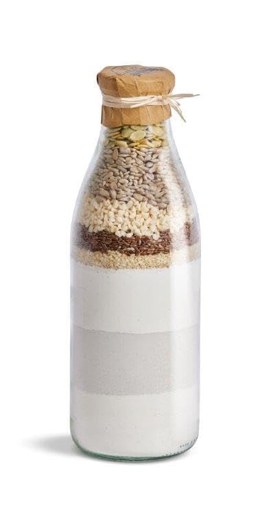 Brotbackmischung "Segne dieses Haus" Backmischung im Glas Flasche Geschenk Geschenkidee Einzug Einzu