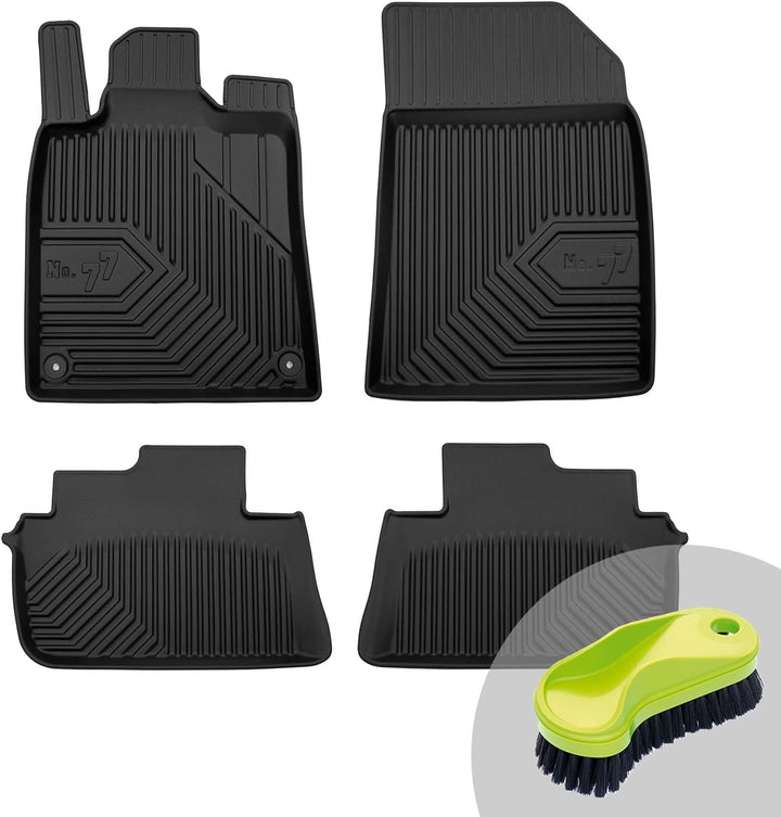 FROGUM No.77 Gummimatten Ganzjahresset von Auto Fussmatten Autofussmatten für Peugeot 407 2004-2011