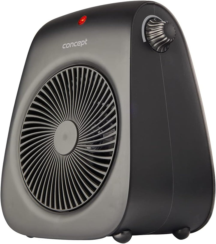 CONCEPT Hausgeräte VT7041 Heizlüfter, 1000-2000 W, Plastik, 47 dB, Schwarz