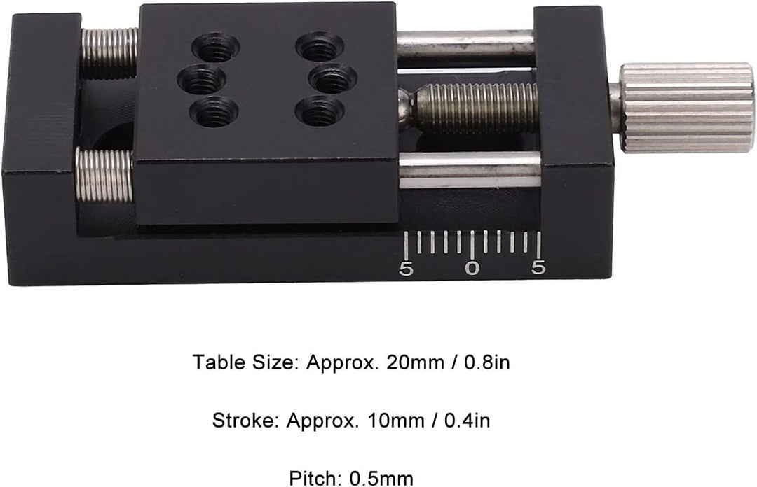 VOBOR Manuelle Plattform X-Achsen Lineartisch Manuelle Feinabstimmung Plattform Schiebetisch Alumini