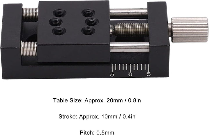 VOBOR Manuelle Plattform X-Achsen Lineartisch Manuelle Feinabstimmung Plattform Schiebetisch Alumini