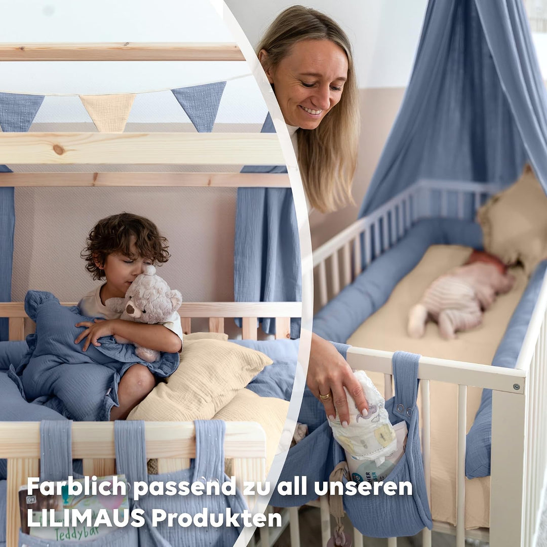 lilimaus Betttasche für Kinderbett [in 12 Farben] Aufbewahrungstasche | Für Spielzeug - Betttasche f