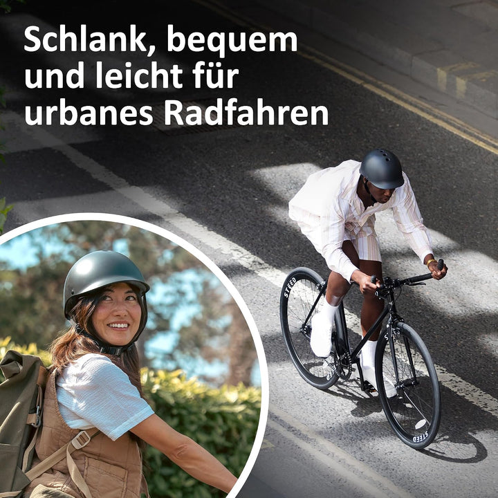 Dashel Recycle Fahrradhelm für Erwachsene – Made in UK, Leichter urbaner Helm für Damen &amp; Herren, CE