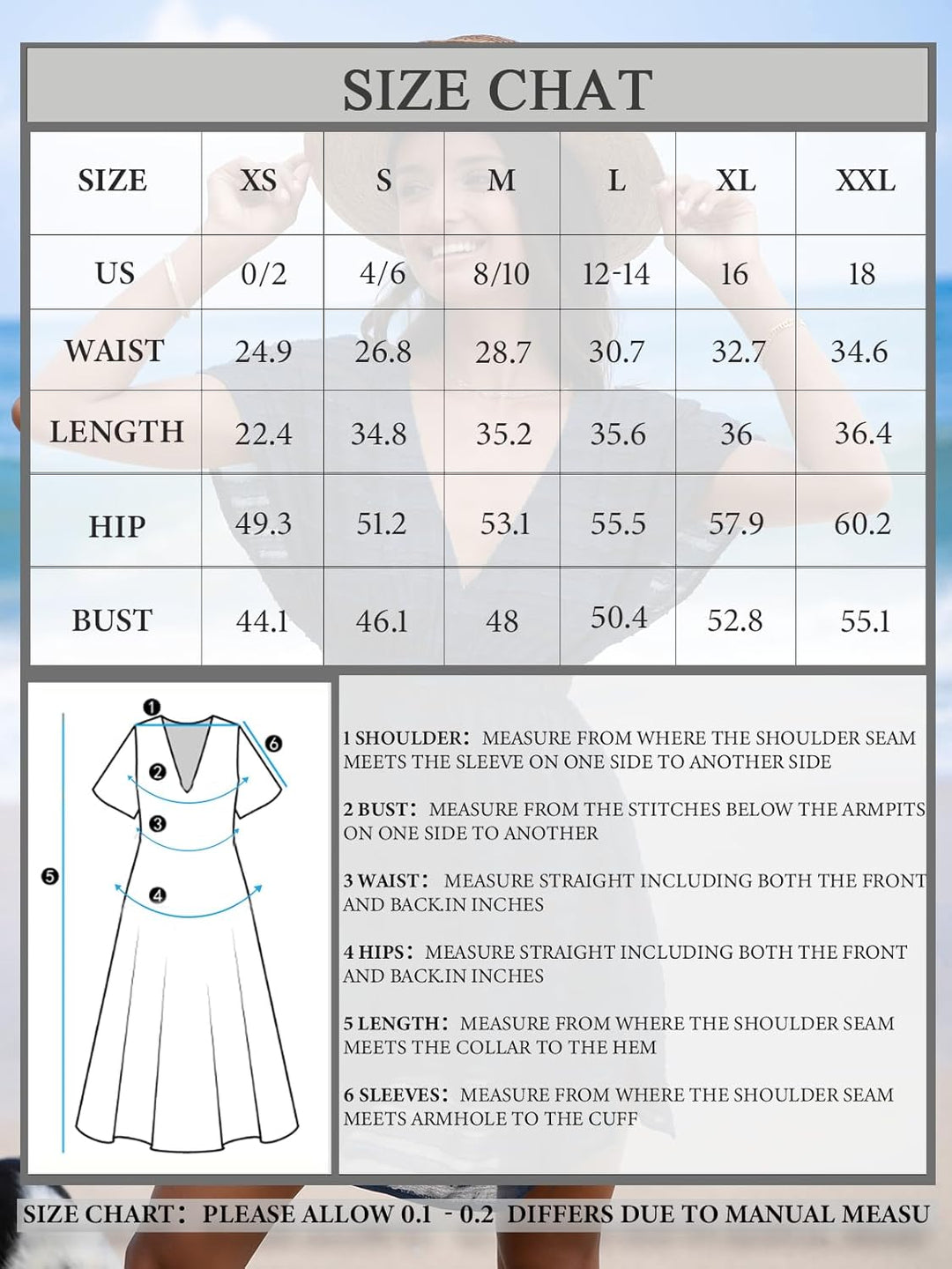 CUPSHE Damen Bikini Cover Up Strandkleid V Ausschnitt Kurzarm Blätter Print Seitenschlitz Sommer Bea
