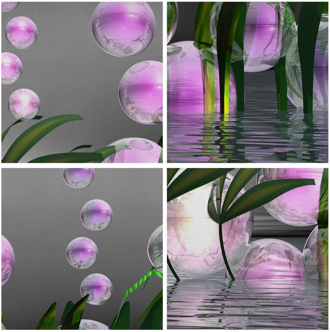 Bilder auf Leinwand Computer Grafik Blase Leinwandbild mit Rahmen 45x80cm Wandbilder Dekoration Wohn