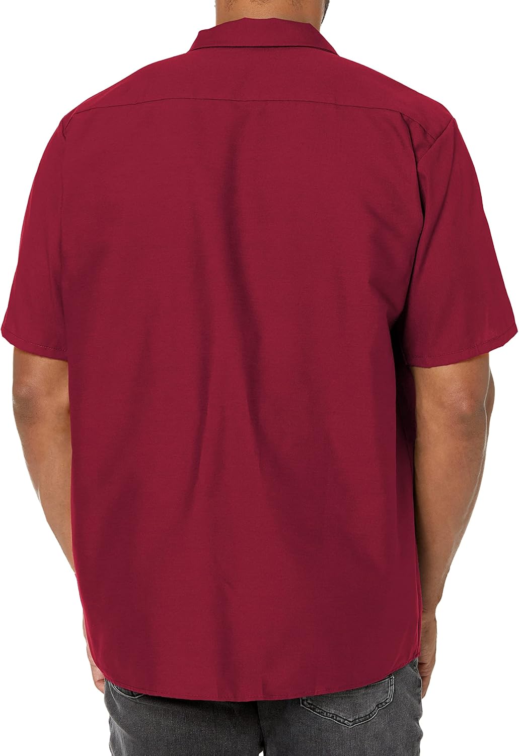 Red Kap Herren Men's Short Sleeve Industrial Work Shirt Work Utility Hemd (1er Pack) XL Burgunder, X
