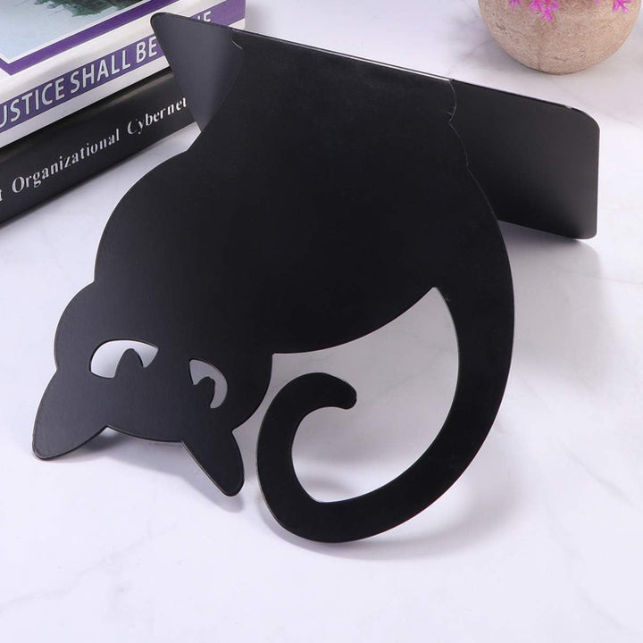 BESPORTBLE 2Pcs Katze Metall Buchstütze Kreative Buchunterstützung Buchstopper Buchorganisator Stehe