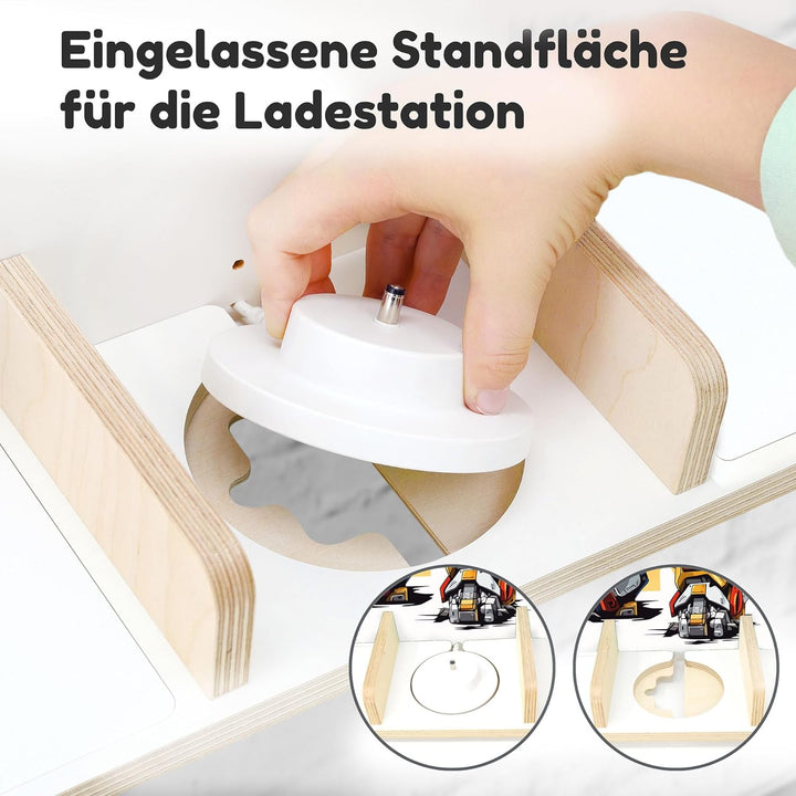 stadtecken Kinder Regal für Musikbox I Geeignet für die Toniebox und ca. 50 Tonies I Perfekte Aufbew