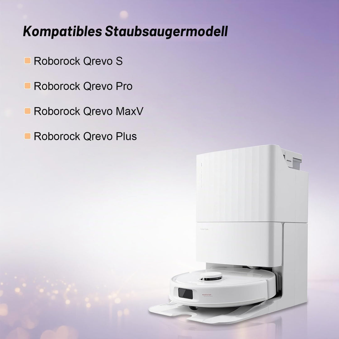 Zubehör für Roborock Qrevo S/Qrevo Pro/Qrevo MaxV/Qrevo Plus Saugroboter, Ersatzteile mit 1 Hauptbür